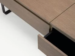 Table Basse Avec Plateau Relevable Et 1 Tiroir En MDF Et Métal - Naturel Foncé - DALAHO 26 Table Basse Avec Plateau Relevable Et 1 Tiroir En MDF Et Métal - Naturel Foncé - DALAHO -Vous savez quand c'est un magasin de meubles. table basse 14370929