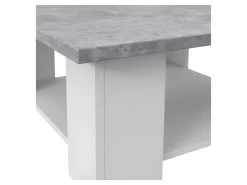 PILVI Table Basse Rectangulaire - Blanc Et Béton Gris Clair - L 110 X P 60 X H 31 Cm -Vous savez quand c'est un magasin de meubles. table basse 14506187