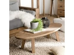 ANDRIAN - Table Basse Ovale Marron Bois Pin Recyclé -Vous savez quand c'est un magasin de meubles. table basse 14654475