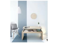 Table Basse à Plateau Relevable L102 X H43/54 Cm 12 Table Basse à Plateau Relevable L102 X H43/54 Cm -Vous savez quand c'est un magasin de meubles. table basse 14661929