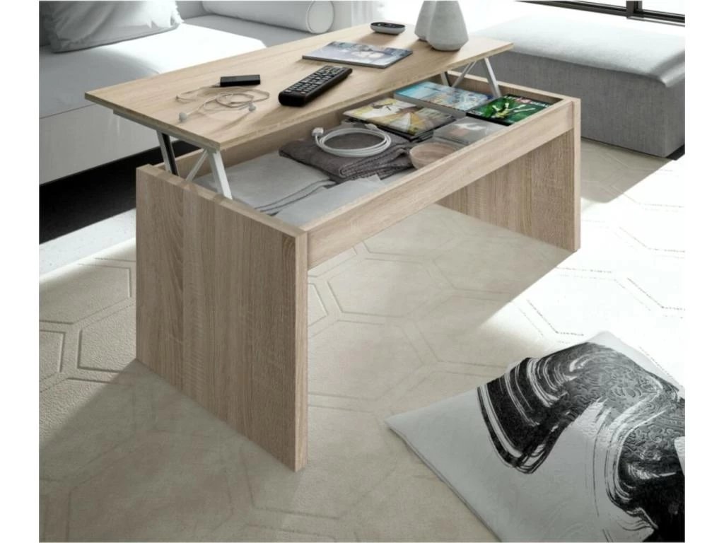 Table Basse à Plateau Relevable L102 X H43/54 Cm 7 Table Basse à Plateau Relevable L102 X H43/54 Cm – Image 5