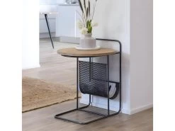 Bout De Canapé En Bois De Sapin Et Métal Denise -Vous savez quand c'est un magasin de meubles. table basse 15770917