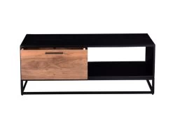 Table Basse Avec 1 Tiroir Et 1 Niche En Bois D'acacia Et Métal - Naturel Foncé Et Noir - ALYONA 17 Table Basse Avec 1 Tiroir Et 1 Niche En Bois D'acacia Et Métal - Naturel Foncé Et Noir - ALYONA -Vous savez quand c'est un magasin de meubles. table basse 16581753