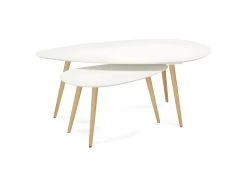 Lot De 2 Tables Gigognes "Rauma" 116cm Blanc 9 Lot De 2 Tables Gigognes "Rauma" 116cm Blanc -Vous savez quand c'est un magasin de meubles. table basse 16739621