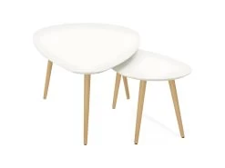 Lot De 2 Tables Gigognes "Rauma" 116cm Blanc 10 Lot De 2 Tables Gigognes "Rauma" 116cm Blanc -Vous savez quand c'est un magasin de meubles. table basse 16739623