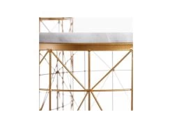 Duo De Tables D'appoint Métal Or/Marbre N°3 - GOLDY -Vous savez quand c'est un magasin de meubles. table basse 17628099