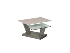 Table Basse Articulée Rectangulaire Acier/Verre/Céramique - VERRO 10 Table Basse Articulée Rectangulaire Acier/Verre/Céramique - VERRO -Vous savez quand c'est un magasin de meubles. table basse 17786619