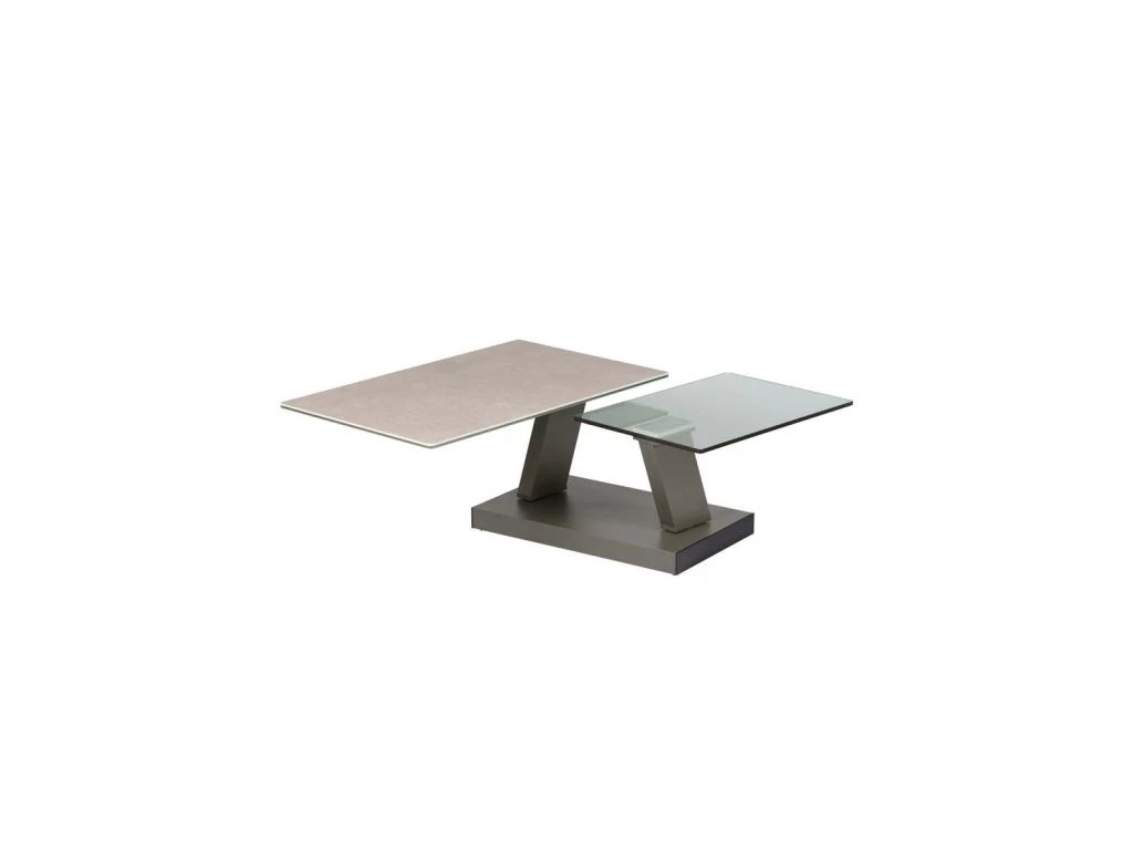 Table Basse Articulée Rectangulaire Acier/Verre/Céramique - VERRO 6 Table Basse Articulée Rectangulaire Acier/Verre/Céramique - VERRO – Image 4