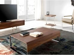 Table D'angle De Noyer Et Acier 2038 ANGEL CERDA -Vous savez quand c'est un magasin de meubles. table basse 18436357