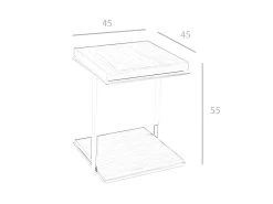 Table D'angle De Noyer Et Acier 2038 ANGEL CERDA -Vous savez quand c'est un magasin de meubles. table basse 18436361