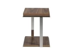 Table D'angle De Noyer Et Acier 2038 ANGEL CERDA -Vous savez quand c'est un magasin de meubles. table basse 18436363