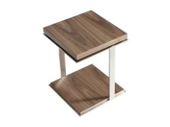 Table D'angle De Noyer Et Acier 2038 ANGEL CERDA -Vous savez quand c'est un magasin de meubles. table basse 18436365