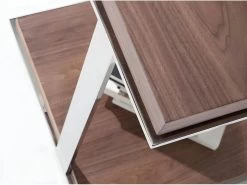 Table D'angle De Noyer Et Acier 2038 ANGEL CERDA -Vous savez quand c'est un magasin de meubles. table basse 18436367