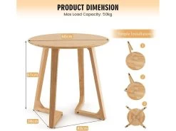 Table Basse Ronde De 60 CM En Bois Avec 2 Pieds En Forme De V Et 4 Patins Réglables 9 Table Basse Ronde De 60 CM En Bois Avec 2 Pieds En Forme De V Et 4 Patins Réglables -Vous savez quand c'est un magasin de meubles. table basse 18802777