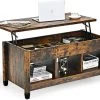Table Basse Avec Plateau Relevable,3 Compartiments Ouverts Pour Rangement Meuble Polyvalents -Vous savez quand c'est un magasin de meubles. table basse 18802873