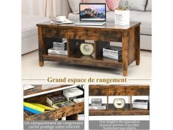 Table Basse Avec Plateau Relevable,3 Compartiments Ouverts Pour Rangement Meuble Polyvalents 9 Table Basse Avec Plateau Relevable,3 Compartiments Ouverts Pour Rangement Meuble Polyvalents -Vous savez quand c'est un magasin de meubles. table basse 18802877