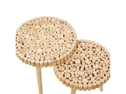 FREJ - Duo De Tables Gigognes Plateau Rondins De Bois -Vous savez quand c'est un magasin de meubles. table basse 19126615