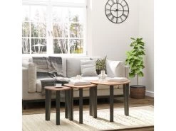 Lot De 3 Tables Basses Gigogne MOWGLI Bois De Noyer -Vous savez quand c'est un magasin de meubles. table basse 19185991