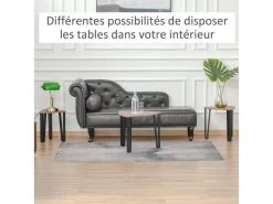 Lot De 3 Tables Basses Gigogne MOWGLI Bois De Noyer -Vous savez quand c'est un magasin de meubles. table basse 19185997