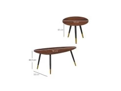 Lot De 2 Tables Basses BRANDO Marron -Vous savez quand c'est un magasin de meubles. table basse 19186187
