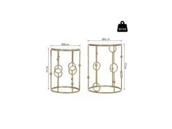 Lot De 2 Tables Gigognes GATSBY Dorées -Vous savez quand c'est un magasin de meubles. table basse 19186335