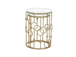 Lot De 2 Tables Gigognes GATSBY Dorées -Vous savez quand c'est un magasin de meubles. table basse 19186341