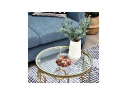 Lot De 2 Tables Gigognes GATSBY Dorées -Vous savez quand c'est un magasin de meubles. table basse 19186345