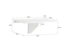 Table Murale Rabattable En Bois, Table De Cuisine, Table Enfant, L60×P40cm -Blanc, FWT03-W -Vous savez quand c'est un magasin de meubles. table basse 19308875