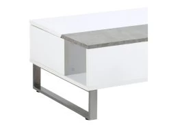 Table Basse - 110x60 Cm - Relevable - Blanc / Béton - KOSTRENA 16 Table Basse - 110x60 Cm - Relevable - Blanc / Béton - KOSTRENA -Vous savez quand c'est un magasin de meubles. table basse 19447773