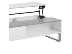 Table Basse - 110x60 Cm - Relevable - Blanc / Béton - KOSTRENA 18 Table Basse - 110x60 Cm - Relevable - Blanc / Béton - KOSTRENA -Vous savez quand c'est un magasin de meubles. table basse 19447777