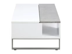 Table Basse - 110x60 Cm - Relevable - Blanc / Béton - KOSTRENA 19 Table Basse - 110x60 Cm - Relevable - Blanc / Béton - KOSTRENA -Vous savez quand c'est un magasin de meubles. table basse 19447779