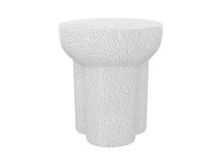 Table D'appoint Blanche Zacco En Terre Cuite D32.5 Cm