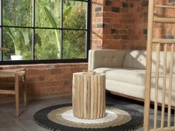 Table D'appoint En Teck - Coloris : Naturel - LUTIANA