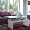 Table Basse Relevable Blanc - GIO - L 102 X L 50 X H 43/54 Cm -Vous savez quand c'est un magasin de meubles. table basse 19724061