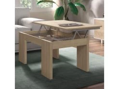 Table Basse Relevable Chêne Clair - OXNARD - L 100 X L 50 X H 43/54 Cm