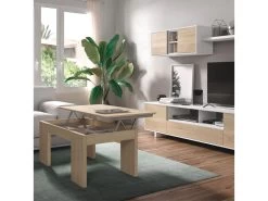 Table Basse Relevable Chêne Clair - OXNARD - L 100 X L 50 X H 43/54 Cm -Vous savez quand c'est un magasin de meubles. table basse 19724227