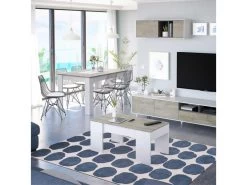 Table Basse Relevable Blanc/Chêne - ARTICA - L 100 X L 50 X H 45/56 Cm -Vous savez quand c'est un magasin de meubles. table basse 19724487