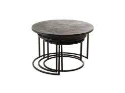 Tables Gigognes Rondes Métal Noir - ZANDVORT 10 Tables Gigognes Rondes Métal Noir - ZANDVORT -Vous savez quand c'est un magasin de meubles. table basse 19815747