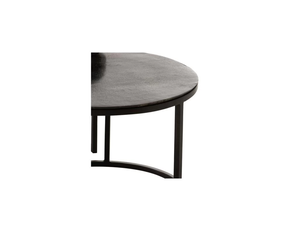 Tables Gigognes Rondes Métal Noir - ZANDVORT 7 Tables Gigognes Rondes Métal Noir - ZANDVORT – Image 5