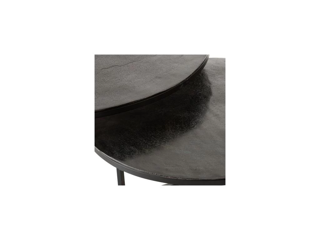 Tables Gigognes Rondes Métal Noir - ZANDVORT 8 Tables Gigognes Rondes Métal Noir - ZANDVORT – Image 6
