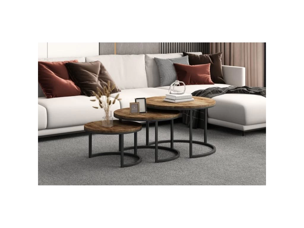 Table Basse Collection ARNOLD Marron-bois. 4 Table Basse Collection ARNOLD Marron-bois. – Image 2