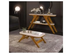 Table Basse Rectangle Chêne Et Ecru 90 Cm 10 Table Basse Rectangle Chêne Et Ecru 90 Cm -Vous savez quand c'est un magasin de meubles. table basse 21014025