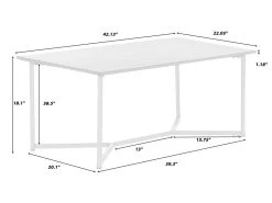 Table Basse Scandinave Avec Effet Marbre - Base En Métal - Blanc 11 Table Basse Scandinave Avec Effet Marbre - Base En Métal - Blanc -Vous savez quand c'est un magasin de meubles. table basse 21134477
