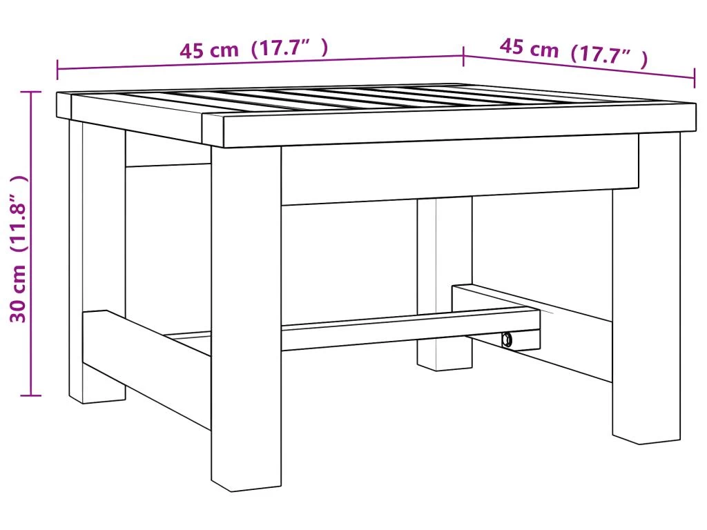 Table Basse 45x45x30 Cm Bois Massif De Teck 9 Table Basse 45x45x30 Cm Bois Massif De Teck – Image 7