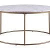 Table Basse Ronde En Bois Effet Faux Marbre Pieds Métal Doré Laiton -Vous savez quand c'est un magasin de meubles. table basse 21284497