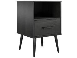 Bout De Canapé 1 Tiroir En MDF Chêne Noir