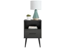 Bout De Canapé 1 Tiroir En MDF Chêne Noir -Vous savez quand c'est un magasin de meubles. table basse 21677161