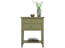 Table D'appoint Avec 2 Tiroirs En MDF Vert Olive 18 Table D'appoint Avec 2 Tiroirs En MDF Vert Olive -Vous savez quand c'est un magasin de meubles. table basse 21678319