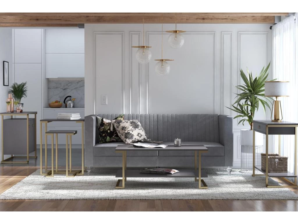 Tables Gigognes En MDF Gris Graphite 8 Tables Gigognes En MDF Gris Graphite – Image 6