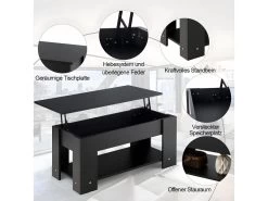 Table Basse Avec Plateau Relevable Et 1 Etagère Pour Rangement De Style Moderne En Matériau Ecologique -Vous savez quand c'est un magasin de meubles. table basse 22021219